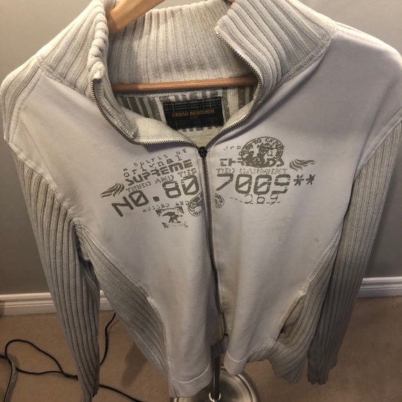 Urban Behavior Heavy Fab Men’s zip up sweater SZ L - Picture 2 of 7